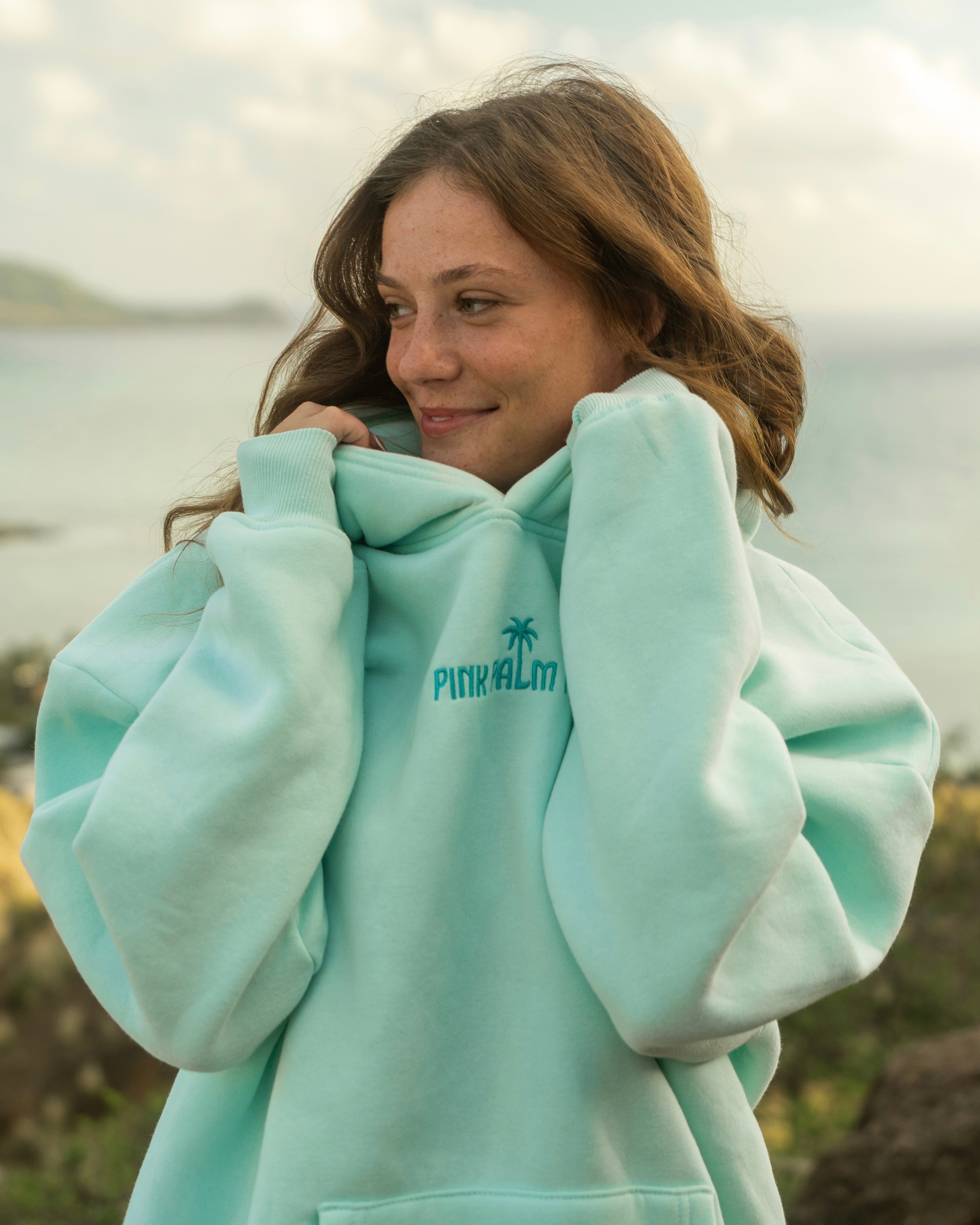 Soft Classic Puff Hoodie for Everyday Comfort | Mint Breeze