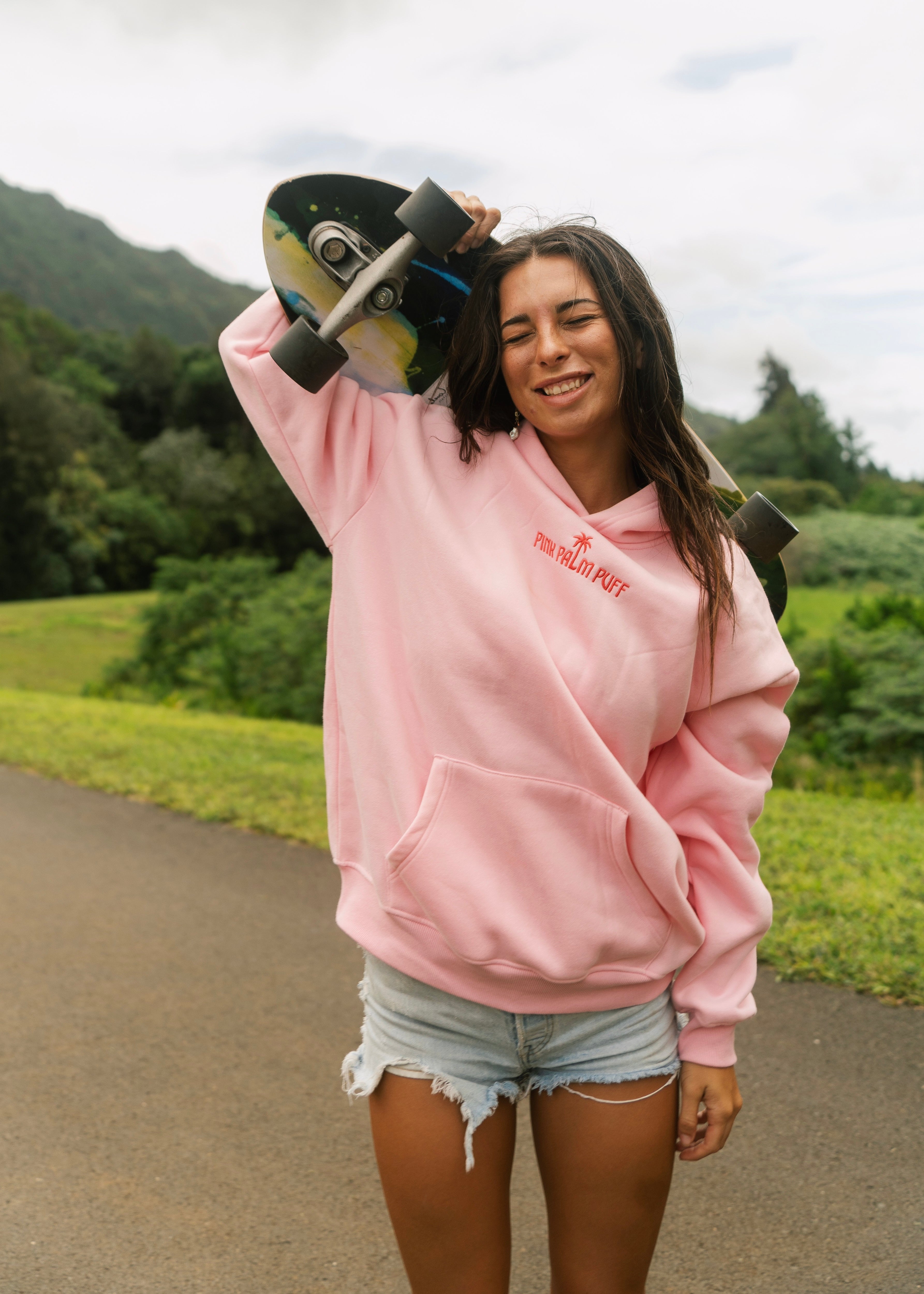 Soft Classic Puff Hoodie for Women | Pink Cozy Sweatshirt