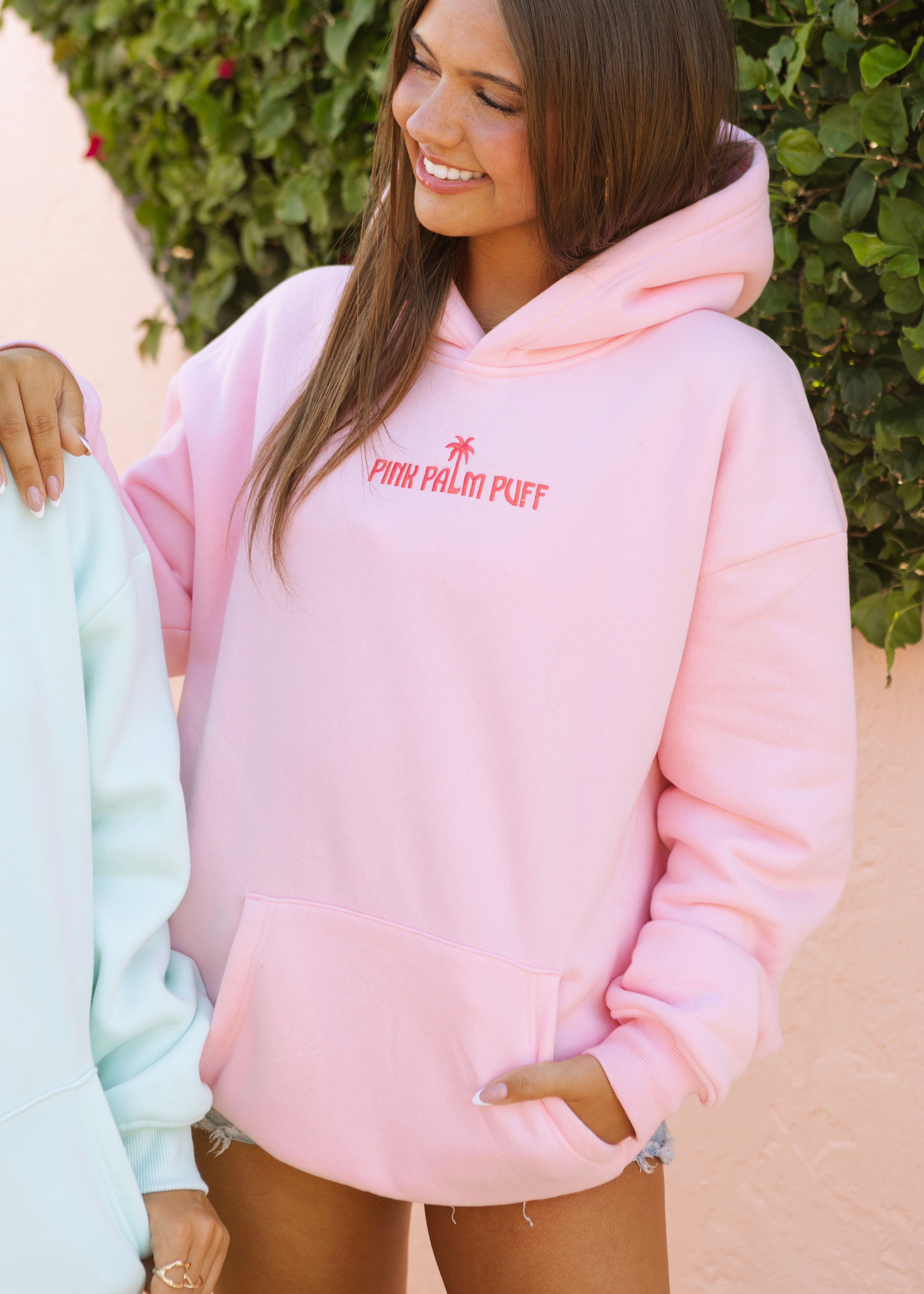 Soft Classic Puff Hoodie for Women | Pink Cozy Sweatshirt