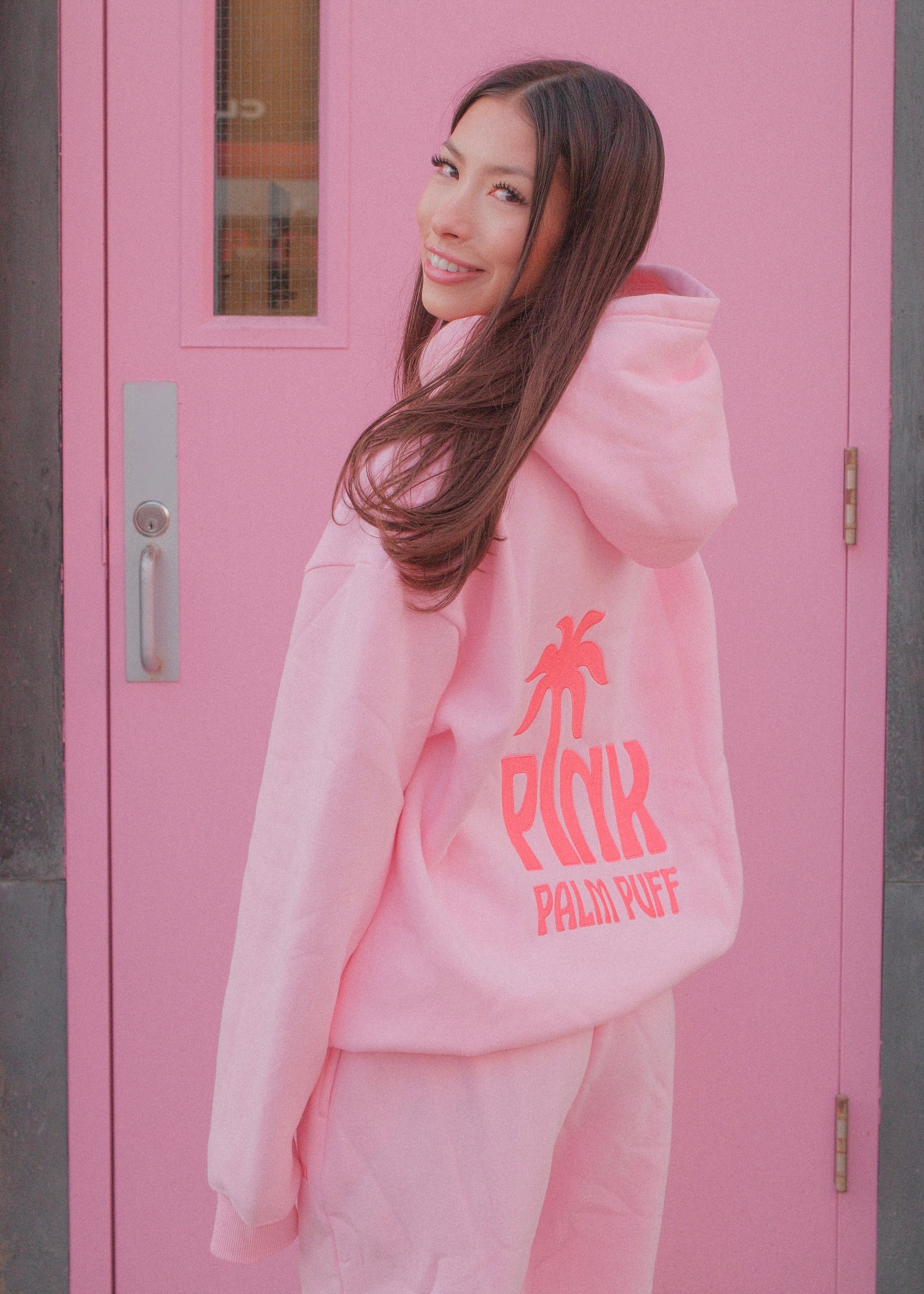 Soft Classic Puff Hoodie for Women | Pink Cozy Sweatshirt