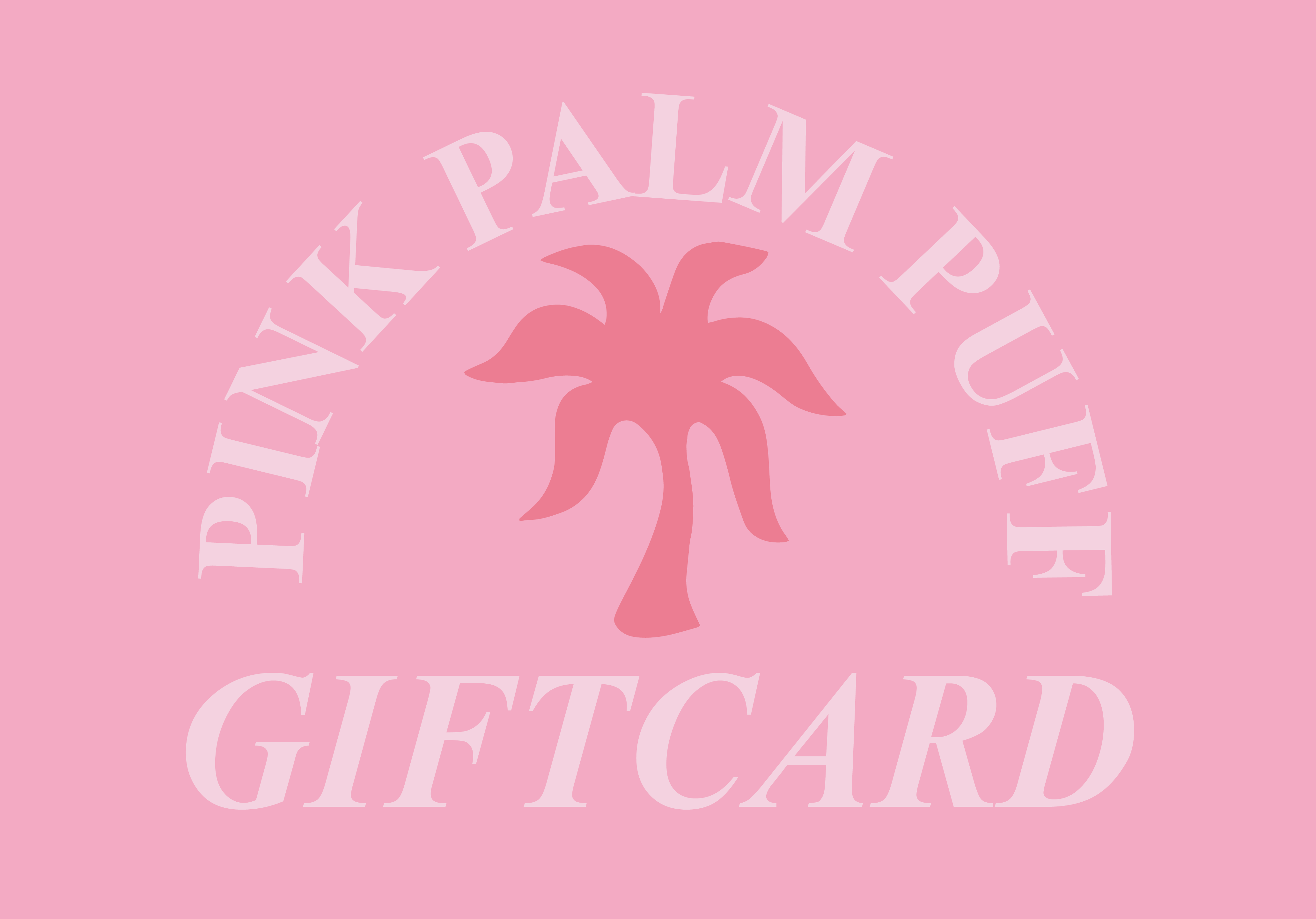 Pink Palm Puff Gift Card for Birthdays & Holidays | Pink Palm